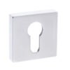 Forme Euro Escutcheons on Minimal Square Rose - Polished Chrome