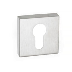 Forme Euro Escutcheons on Minimal Square Rose - Polished Nickel