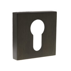 Forme Euro Escutcheons on Minimal Square Rose - Urban Dark Bronze