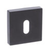 Forme Key Escutcheons on Minimal Square Rose - Matt Black