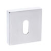 Forme Key Escutcheons on Minimal Square Rose - Polished Chrome