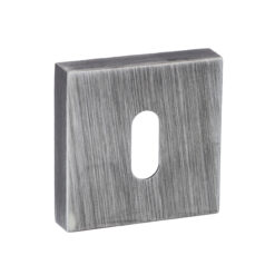 Forme Key Escutcheons on Minimal Square Rose - Urban Graphite