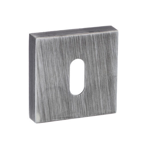 Forme Key Escutcheons on Minimal Square Rose - Urban Graphite