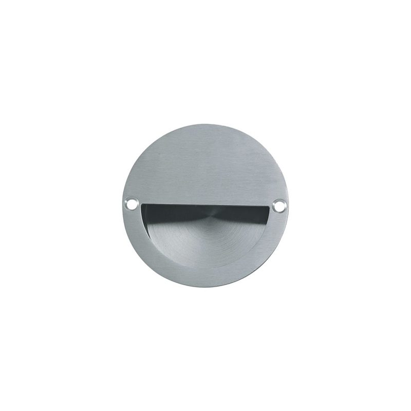 Circular Flush Pull - 90mm - Satin Stainless Steel