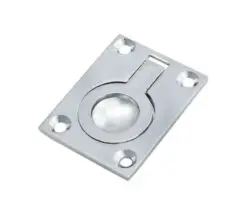 Flush Ring Pull (38Mm X 50Mm Or 49Mm X 63Mm), Polished Chrome