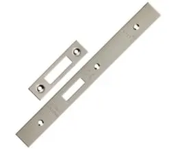 Eurospec Forend & Strike Pack For Dls Din Euro Deadlock, Satin Stainless Steel