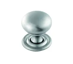 Fingertip Hollow Victorian Cupboard Knob, Satin Chrome