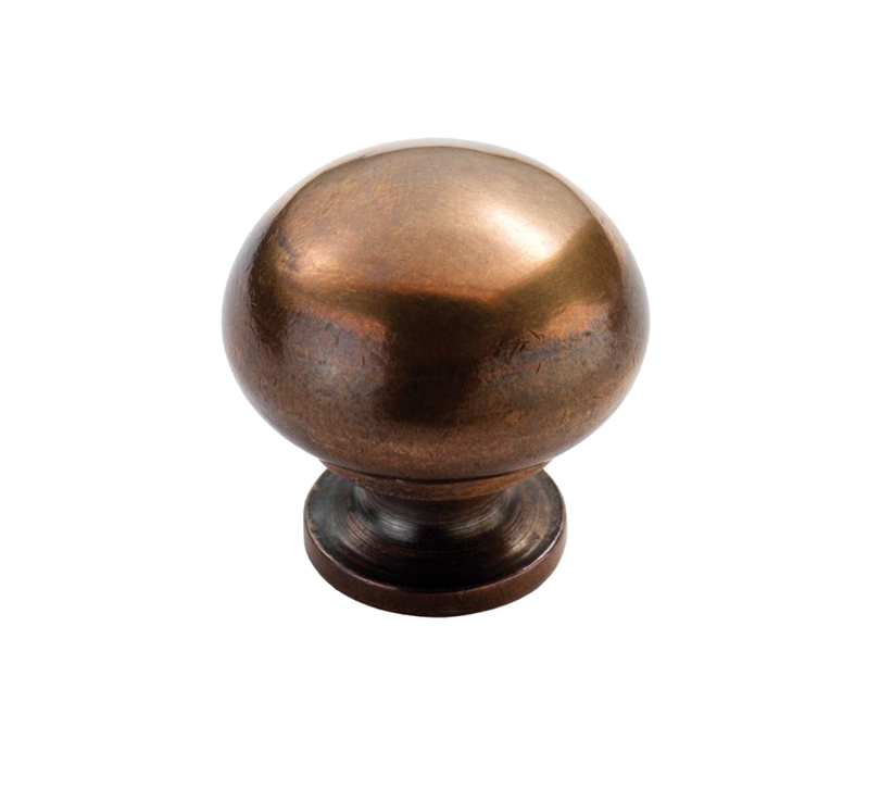 Fingertip Solid Mushroom Cupboard Knob (30Mm), Bronze