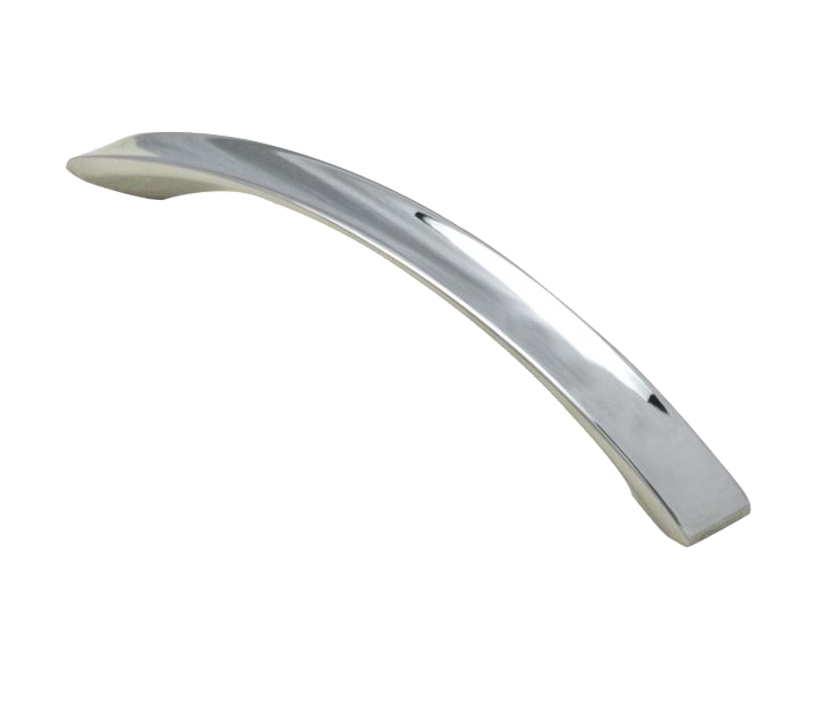 Fingertip Concave Bow Cupboard Pull Handle (128Mm Or 162Mm C/C), Polished Chrome