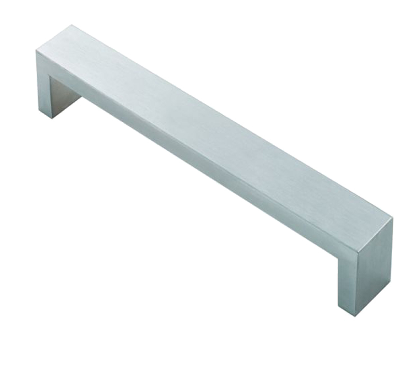 Fingertip Square Section Cabinet Handle (Multiple Sizes), Stainless Steel