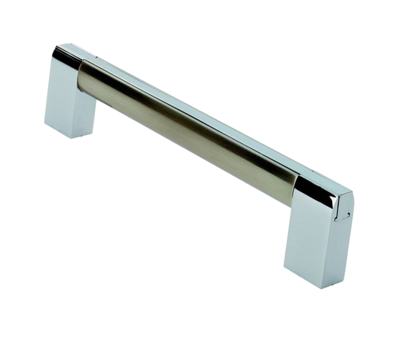 Fingertip Solano Cupboard Pull Handle ( 224Mm, 320Mm Or 447Mm C/C), Polished Chrome & Matt Satin Chrome