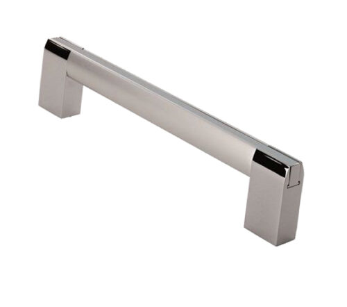 Fingertip Solano Cupboard Pull Handle (160Mm, 224Mm, 320Mm Or 447Mm C/C), Satin Nickel & Polished Chrome