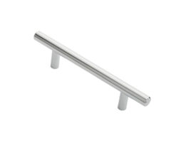 Fingertip Steel T Bar Cabinet Handle (Multiple Sizes), Polished Chrome