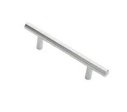 Fingertip Steel T Bar Cabinet Handle (Multiple Sizes), Polished Chrome