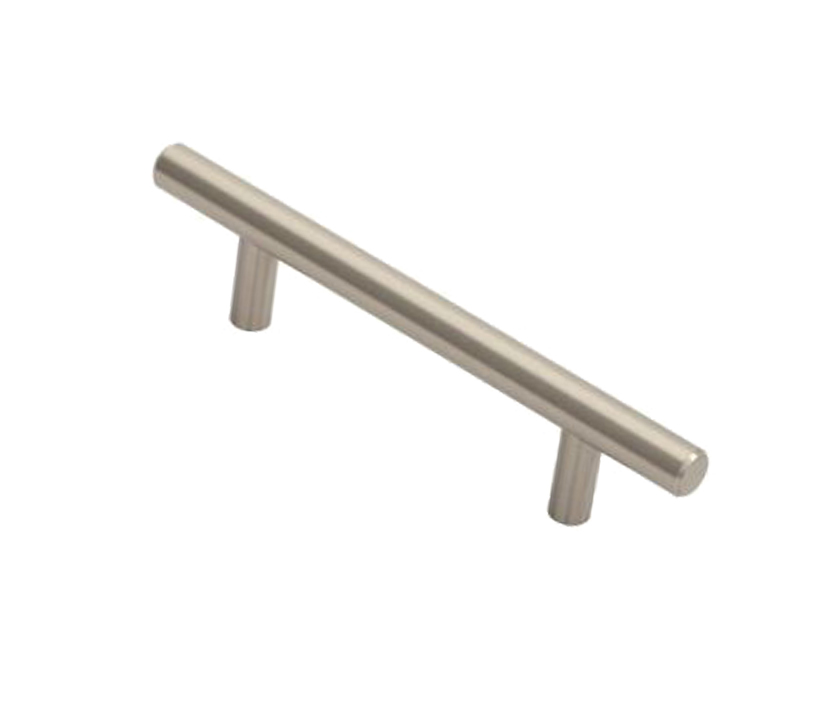 Fingertip Steel T Bar Cabinet Handle (Multiple Sizes), Satin Nickel