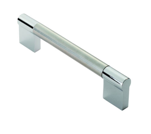 Fingertip Chunky Key Hole Bar Cabinet Pull Handles (Multiple Sizes), Satin Nickel & Polished Chrome