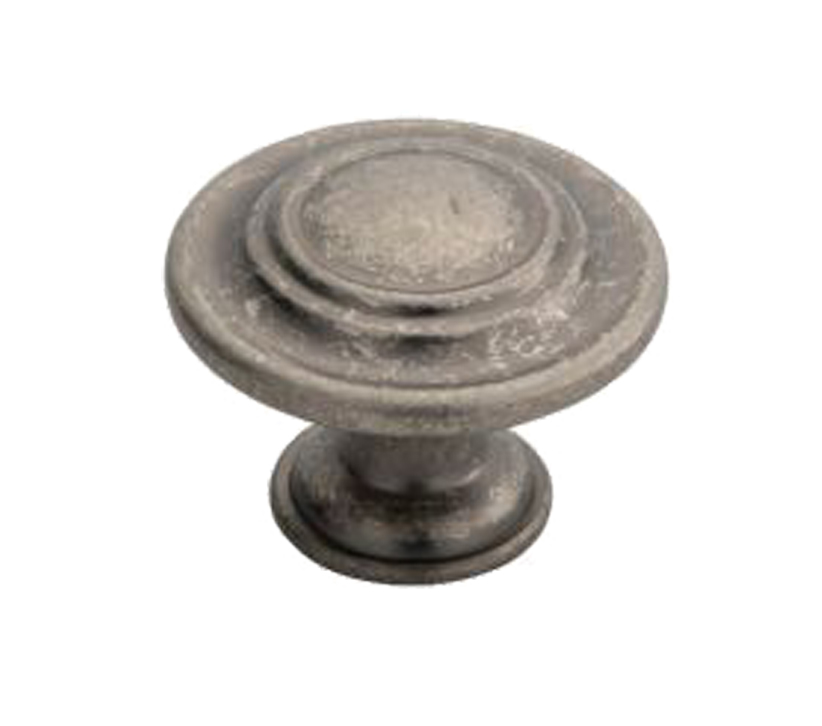 Fingertip Traditional Pattern Cupboard Knob, Pewter