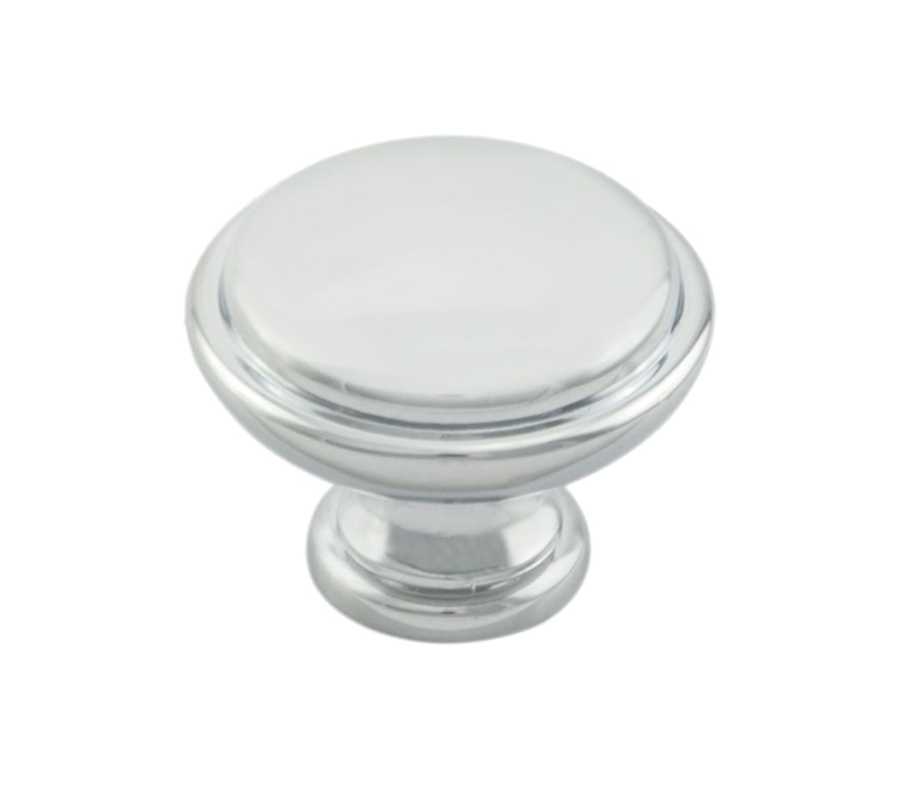 Fingertip Shaker Style Cupboard Knob, Polished Chrome