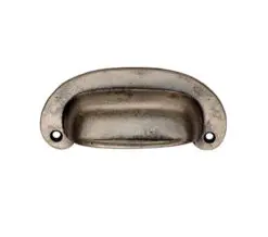 Fingertip Oval Plate Cup Handle (86Mm C/C), Pewter