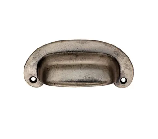Fingertip Oval Plate Cup Handle (86Mm C/C), Pewter