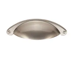 Traditional Cupboard Cup Pull Handle (64Mm C/C), Satin Nickel