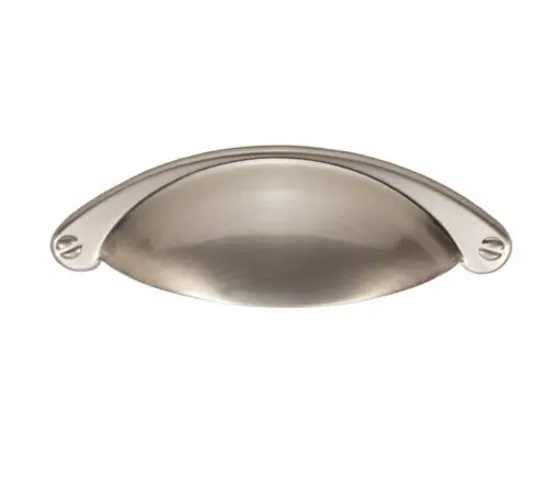 Traditional Cupboard Cup Pull Handle (64Mm C/C), Satin Nickel