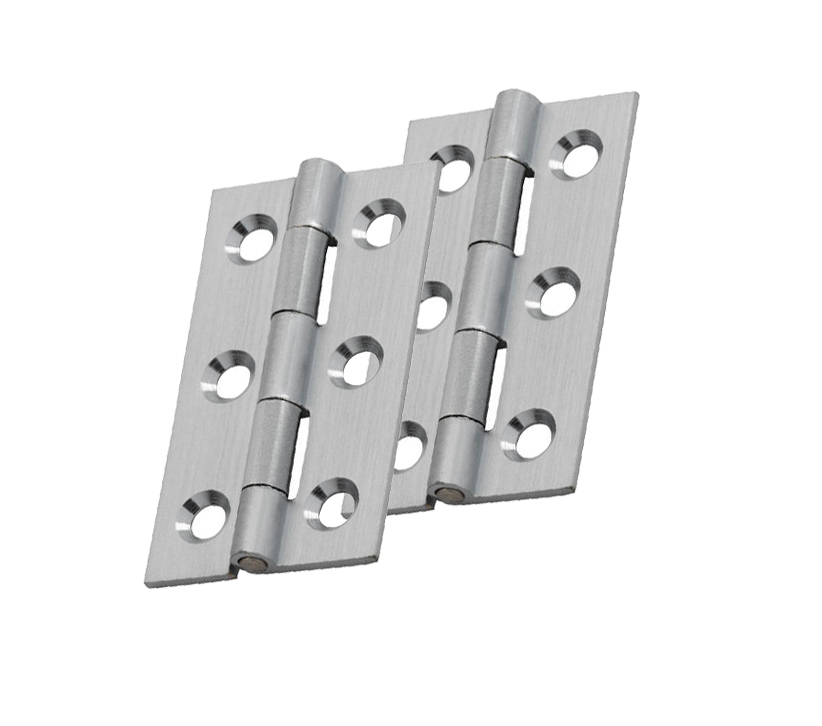 Fingertip Cabinet Hinges (50Mm X 28Mm Or 64Mm X 35Mm), Satin Chrome (Sold In Pairs)