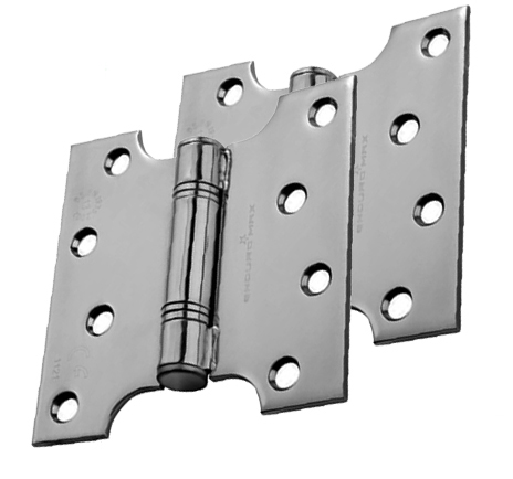 Eurospec Enduromax Grade 13 Parliament Hinges, 4, 5 Or 6 Inch, Polished Or Satin Stainless Steel (Sold In Pairs)