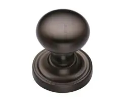 Heritage Brass Hampstead Mortice Door Knobs, Matt Bronze (Sold In Pairs)