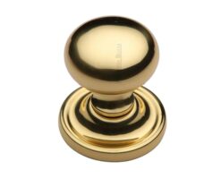 Heritage Brass Hampstead Mortice Door Knobs, Polished Brass (Sold In Pairs)