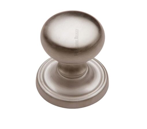 Heritage Brass Hampstead Mortice Door Knobs, Satin Nickel (Sold In Pairs)