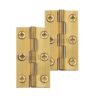 Heritage Brass Extruded Brass Cabinet Hinges (Various Sizes), Natural Brass (Sold In Pairs)