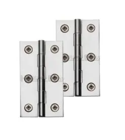 Heritage Brass Extruded Brass Cabinet Hinges (Various Sizes), Polished Chrome (Sold In Pairs)