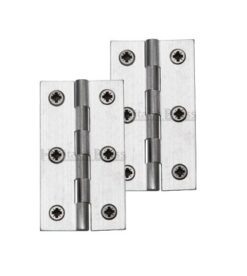 Heritage Brass Extruded Brass Cabinet Hinges (Various Sizes), Satin Chrome (Sold In Pairs)