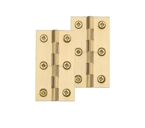 Heritage Brass Extruded Brass Cabinet Hinges (2.5 Inch Or 3 Inch), Satin Brass (Sold In Pairs)