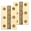 Heritage Brass 3 Inch Heavier Duty Double Phosphor Washered Butt Hinges, Polished Brass(Sold In Pairs)