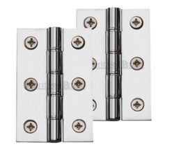 Heritage Brass 3 Inch Heavier Duty Double Phosphor Washered Butt Hinges, Polished Chrome (Sold In Pairs)