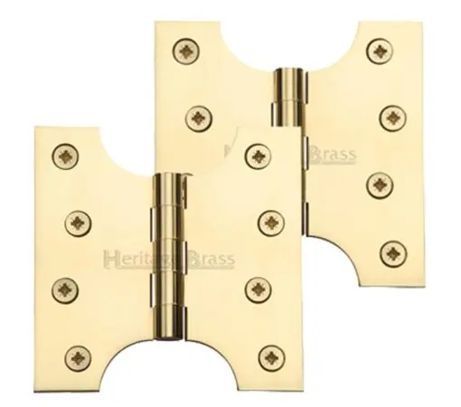 Heritage Brass 4 Inch Parliament Hinges, Polished Brass (Sold In Pairs)