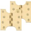 Heritage Brass 4 Inch Parliament Hinges, Satin Brass (Sold In Pairs)