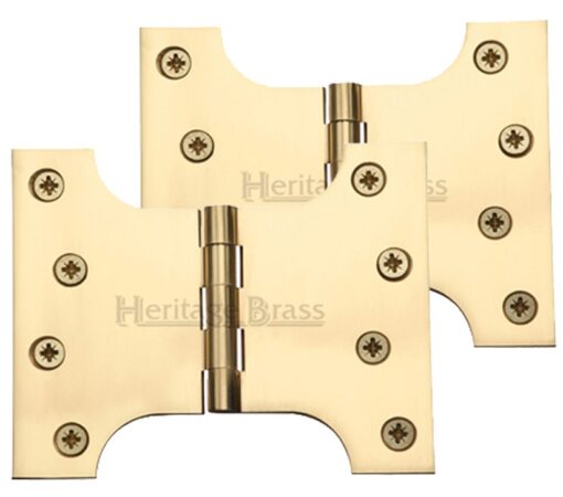 Heritage Brass 5 Inch Parliament Hinges, Polished Brass (Sold In Pairs)