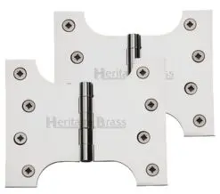 Heritage Brass 5 Inch Parliament Hinges, Polished Chrome (Sold In Pairs)