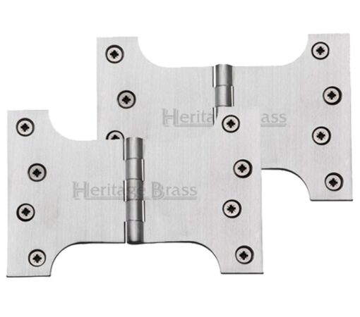 Heritage Brass 6 Inch Parliament Hinges, Satin Chrome (Sold In Pairs)