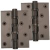 Heritage Brass 4" X 3" Ball Bearing (Steel Pin) Hinges, Matt Bronze - (Sold In Pairs)