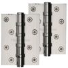 Heritage Brass 4" X 3" Ball Bearing (Steel Pin) Hinges, Polished Nickel - (Sold In Pairs)