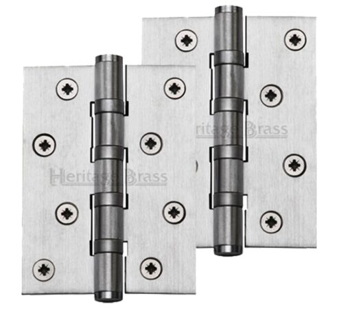 Heritage Brass 4" X 3" Ball Bearing (Steel Pin) Hinges, Satin Chrome - (Sold In Pairs)