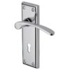 Heritage Brass Hilton Polished Chrome Door Handles (Sold In Pairs)