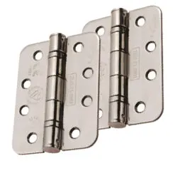 Eurospec Enduro 4 Inch Grade 13 Stainless Steel Ce Ball Bearing Radius Hinges, (Various Finishes) (Sold In Pairs)