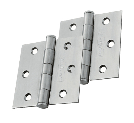 Eurospec 3 Inch Stainless Steel Plain Butt Hinges, Polished Or Satin Stainless Steel Finish (Sold In Pairs)