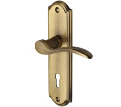 Heritage Brass Howard Antique Brass Door Handles (Sold In Pairs)