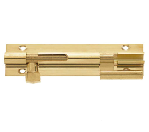 Cranked Brass Barrel Bolt (Various Sizes), Polished Brass